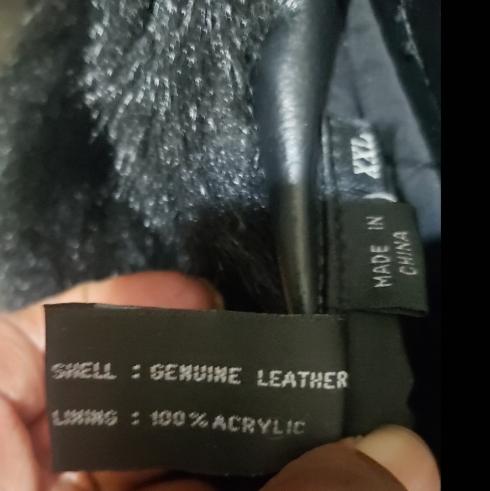 Reversible genuine leather faux fur hooded coat - Picture 5 of 5